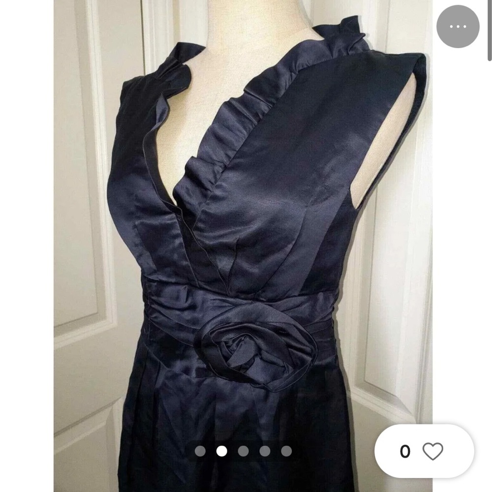 Stunning interview/professional navy dress. Never worn. Knee length.